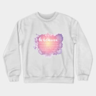 Bohemian - colorful watercolor Crewneck Sweatshirt